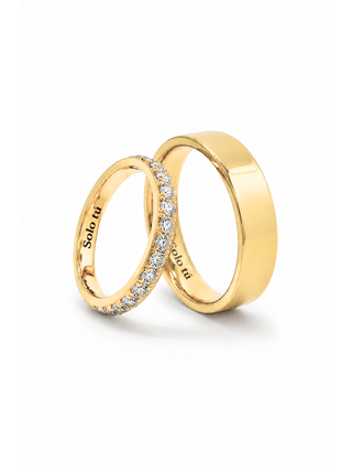Two pack - Anillos personalizados para parejas (4mm)