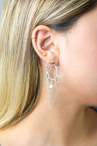 Aretes Helena - plateado