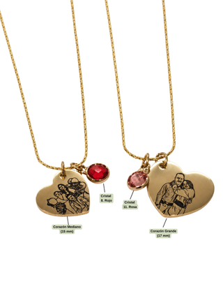 Collar Personalizado De Corazón con Fotografía