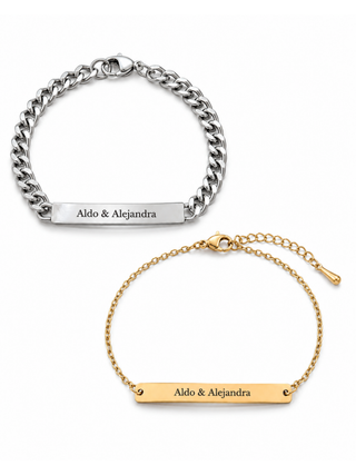 Two Pack - Pulsera ID + Esclava Personalizados