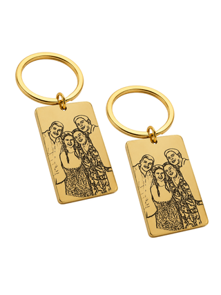 Two Pack - Llavero Rectangular Personalizado