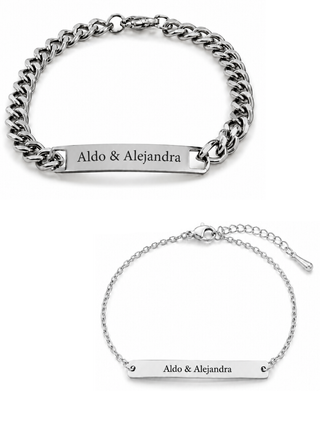 Two Pack - Pulsera ID + Esclava Personalizados