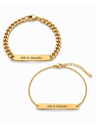 Two Pack - Pulsera ID + Esclava Personalizados