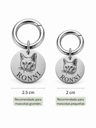 Placa personalizada para mascotas con fotografía