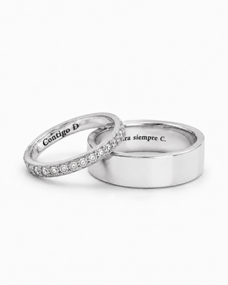 Two pack - Anillos personalizados para parejas (8mm)