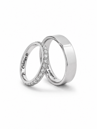 Two pack - Anillos personalizados para parejas (4mm)