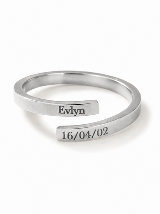 Anillo Personalizado Cruzado Delgado