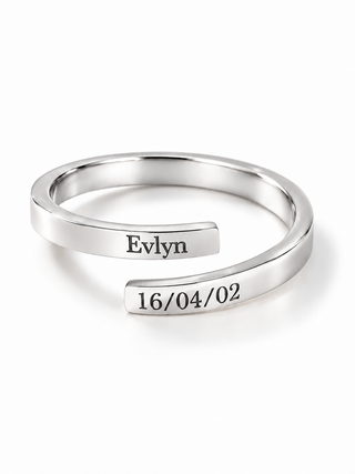 Anillo Personalizado Cruzado Delgado