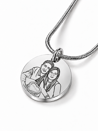 Collar personalizado con Nombre y Fotografía Detrás