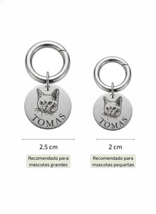 Placa personalizada para mascotas con fotografía