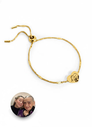 Pulsera personalizada ajustable de corazón