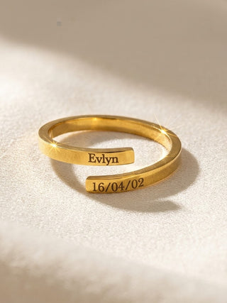 Anillo Personalizado Cruzado Delgado