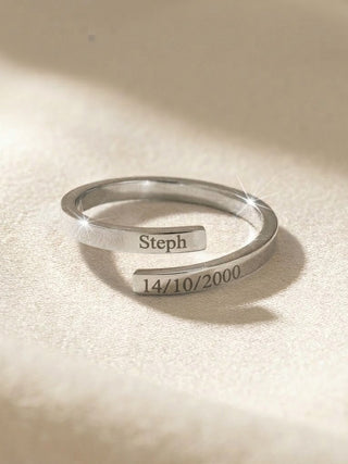 Anillo Personalizado Cruzado Delgado