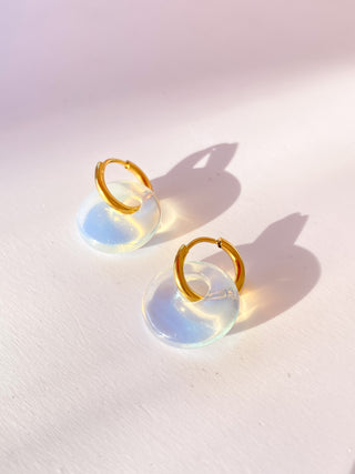 Aretes hoop - cristal