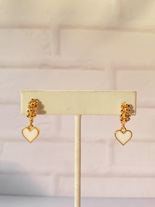 Aretes love - blanco