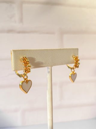 Aretes love - blanco